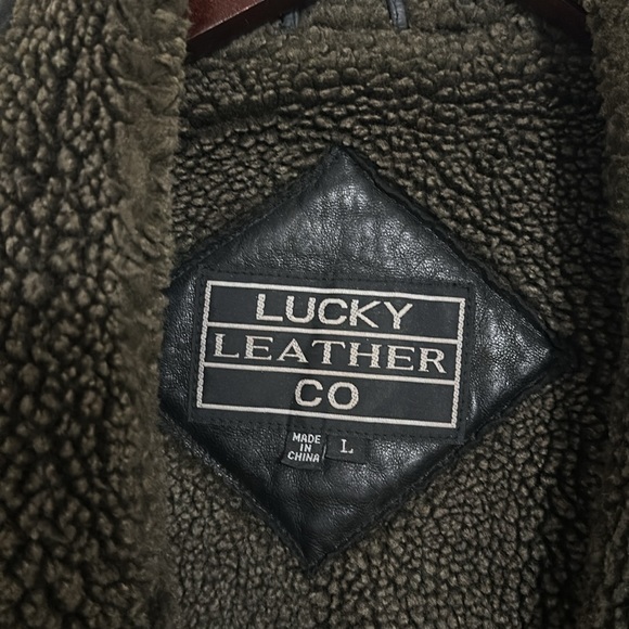 Lucky Leather Co Insulated Leather Jacket, Size Large, in Good Condition, Brown - Picture 4 of 11